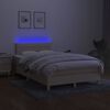 vidaXL &Kappa;&rho;&epsilon;&beta;ά&tau;&iota; Boxspring &mu;&epsilon; &Sigma;&tau;&rho;ώ&mu;&alpha; & LED &Kappa;&rho;&epsilon;&mu; 120x200 &epsilon;&kappa;. &Upsilon;&phi;&alpha;&sigma;&mu;ά&tau;&iota;&nu;&omicron;