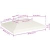 vidaXL Κάλυμμα για Κιόσκι Λευκό Κρεμ 4 x 3 μ. 310 γρ./μ²