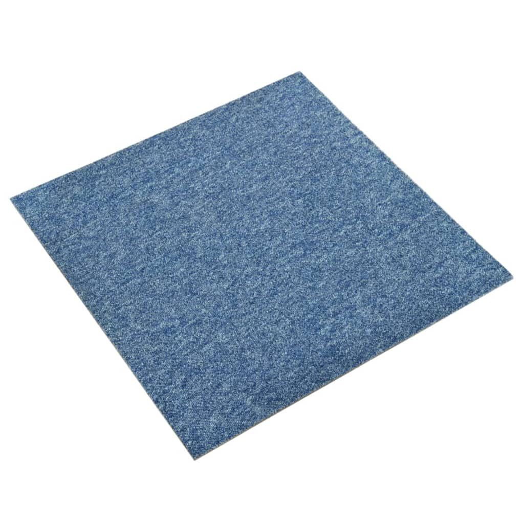 vidaXL Μοκέτα Πλακάκι 20 τεμ. Μπλε 5 μ² 50x50 εκ.