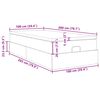 vidaXL Οθωμανικό κρεβάτι με στρώμα ροζ 100x200cm Velvet