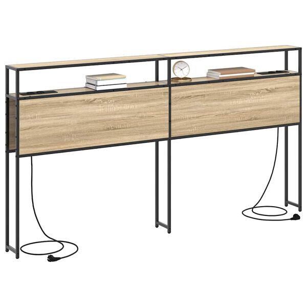 vidaXL Κεφαλάρι Αποθήκης με ράφι Sonoma Δρυς 180 cm Επεξεργασμένο ξύλο