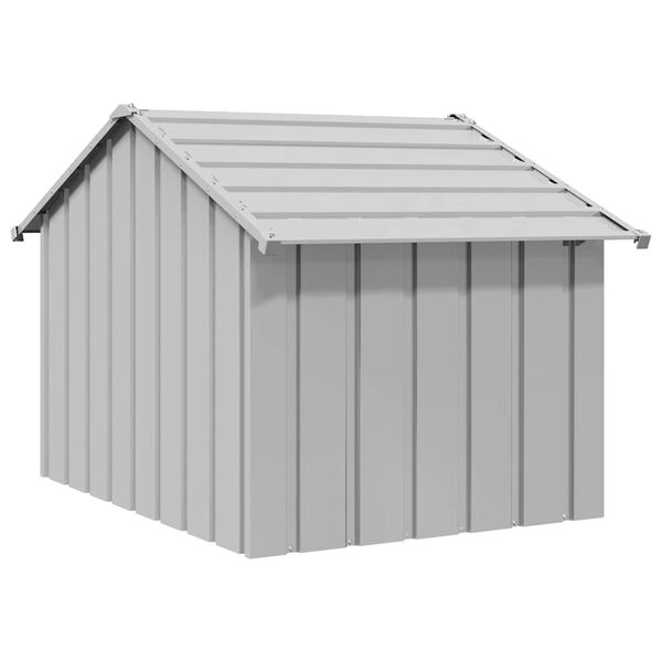 vidaXL Σπιτάκι σκύλου με οροφή 83x130x85 cm Γαλβανισμένος χάλυβας