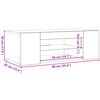 vidaXL Έπιπλο Τηλεόρασης με LED Μαύρο 90x39x30 εκ.