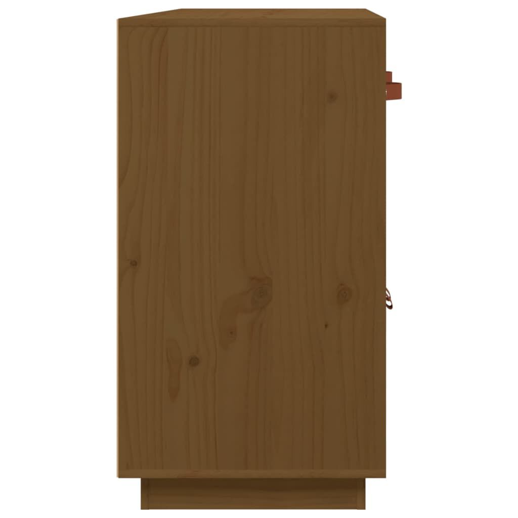vidaXL Ντουλάπι Καφέ Μελί 98,5x40x75 εκ. από Μασίφ Ξύλο Πεύκου