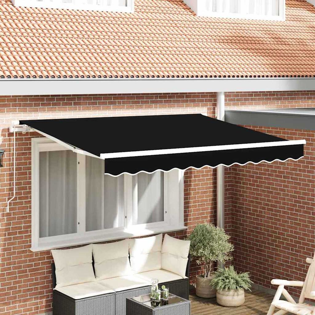 vidaXL Ύφασμα αντικατάστασης τέντας Μαύρο 300 x 250 εκ Καραβόπανο