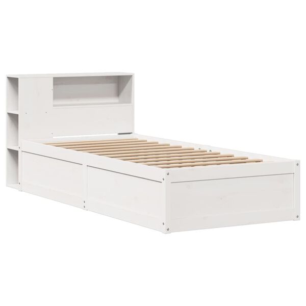 vidaXL Σκελετός Κρεβ. Χωρίς Στρώμα Λευκό 90x190 εκ Μασίφ Πεύκο