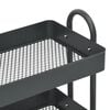 vidaXL Τροχήλατη Βάση 3 Επιπέδων Ανθρακί 43 x 34 x 79 εκ. από Ατσάλι