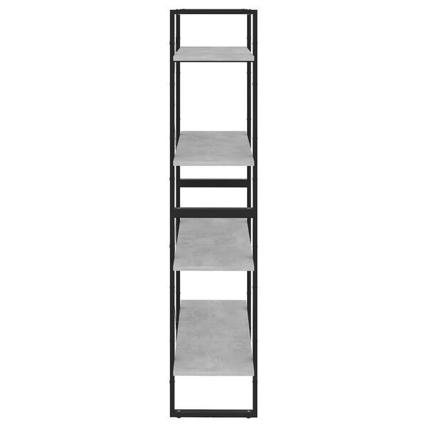 vidaXL Βιβλιοθήκη με 4 Ράφια Γκρι Σκυρ. 80x30x140 εκ. από Επεξ. Ξύλο