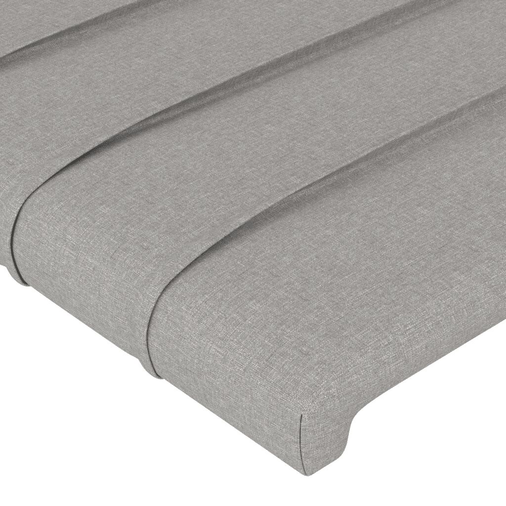 vidaXL Κρεβάτι Boxspring με Στρώμα Ανοιχτό Γκρι 80x200 εκ. Υφασμάτινο
