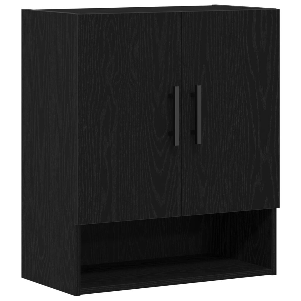 vidaXL Ντουλάπα Τοίχου Μαύρη Δρυς 60x31x70 εκ Πλαστικό Ξύλο