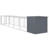 vidaXL Κοτέτσι με Περίβολο Ανθρακί 110x609x110 εκ. Γαλβαν. Χάλυβας