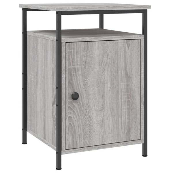 vidaXL Κομοδίνα 2 τεμ. Γκρι Sonoma 40x42x60εκ. από Επεξεργασμένο Ξύλο