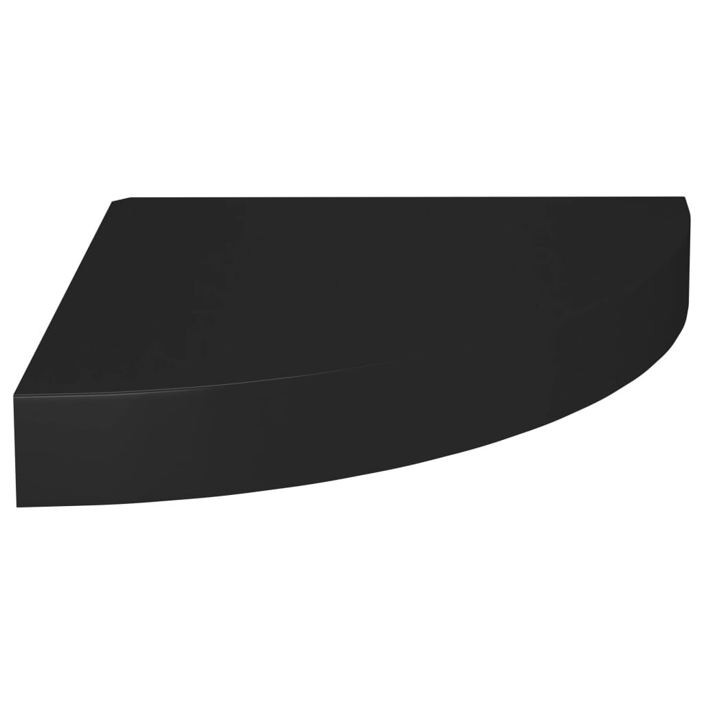 vidaXL Ράφι Τοίχου Γωνιακό Μαύρο 25 x 25 x 3,8 εκ. από MDF