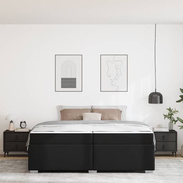 vidaXL &Sigma;&kappa;&epsilon;&lambda;&epsilon;&tau;ό&sigmaf; &Kappa;&rho;&epsilon;&beta;&alpha;&tau;&iota;&omicron;ύ &mu;&epsilon; &sigma;&tau;&rho;ώ&mu;&alpha; &Mu;&alpha;ύ&rho;&omicron; 200 x 200 cm ύ&phi;&alpha;&sigma;&mu;&alpha;