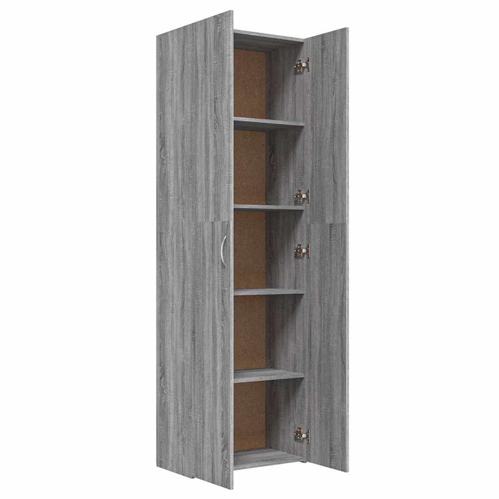vidaXL Ντουλάπα Γραφείου Γκρι Sonoma 60x32x190 εκ. Επεξεργασμένο Ξύλο