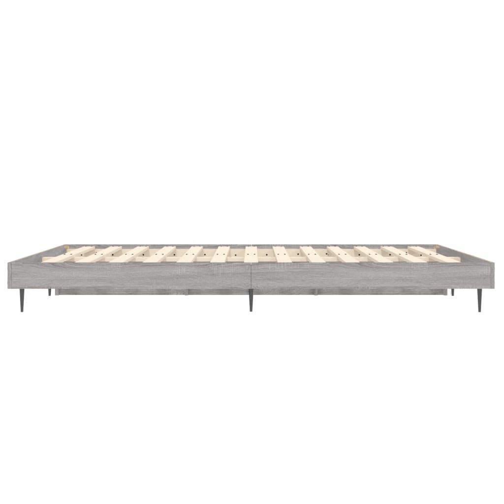vidaXL Πλαίσιο Κρεβατιού Γκρι Sonoma 120 x 190 εκ. Επεξεργασμένο Ξύλο