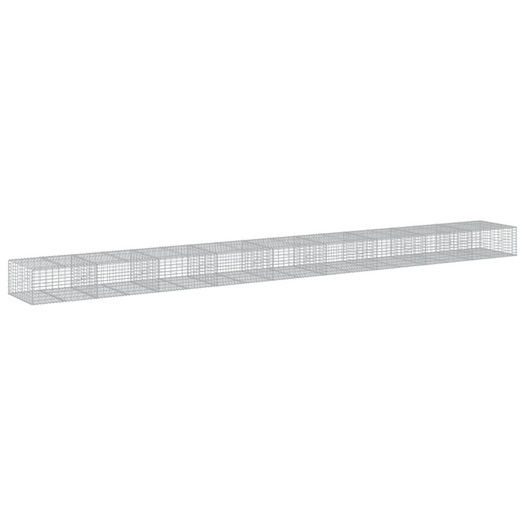 vidaXL Συρματοκιβώτιο με Κάλυμμα 900x100x50εκ. από Γαλβανισμένο Χάλυβα
