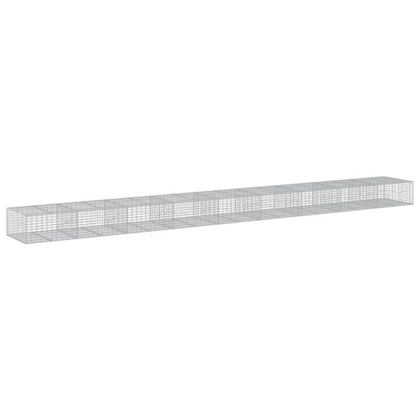 vidaXL Συρματοκιβώτιο με Κάλυμμα 900x100x50εκ. από Γαλβανισμένο Χάλυβα