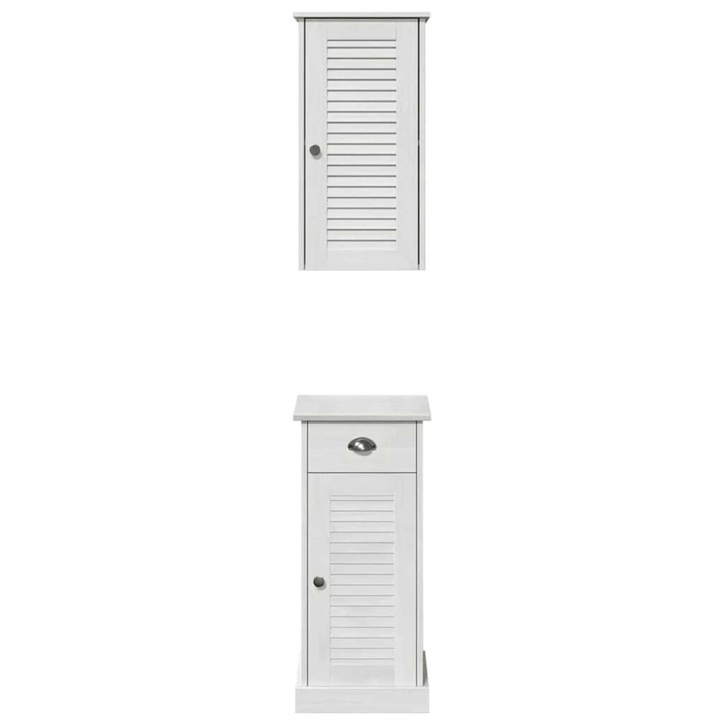 vidaXL Σετ Επίπλων Μπάνιου 2 pcs Καφέ και Λευκό 37 x 34 x 80 εκ