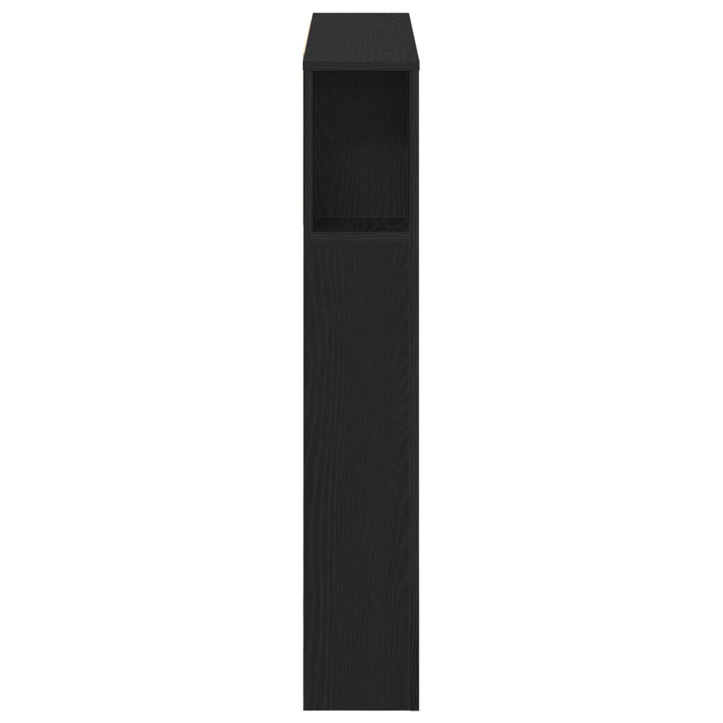 vidaXL Κεφαλάκι Κρεβατιού Μαύρο Δρυς - 160x19x104.5 εκ. Κατασκευασμένο από Επεξεργασμένο Ξύλο