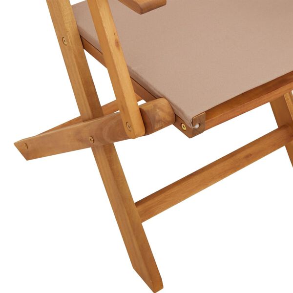 vidaXL Σετ Τραπεζαρίας Κήπου 5 τεμ. Taupe Ύφασμα/Μασίφ Πεύκου