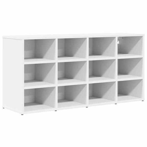 vidaXL Ντουλάπα Παπουτσιών Λευκό 103 x 30 x 51 εκ. Επεξεργασμένο ξύλο