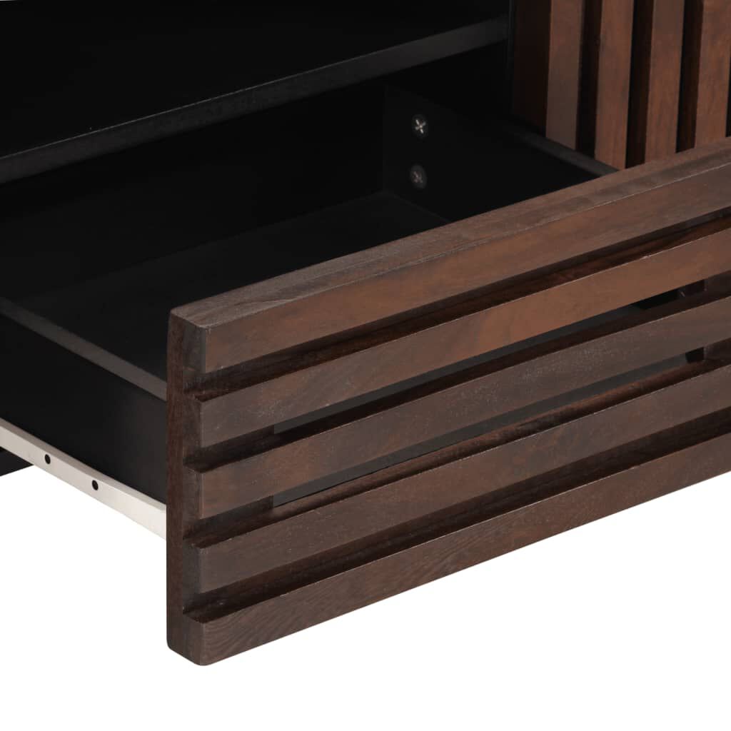 vidaXL Έπιπλο Τηλεόρασης Καφέ 100x34x46 εκ. Μασίφ Ξύλο Μάνγκο
