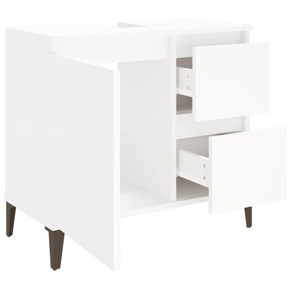 vidaXL Ντουλάπι Μπάνιου Λευκό 65 x 33 x 60 εκ. από Επεξεργασμένο Ξύλο
