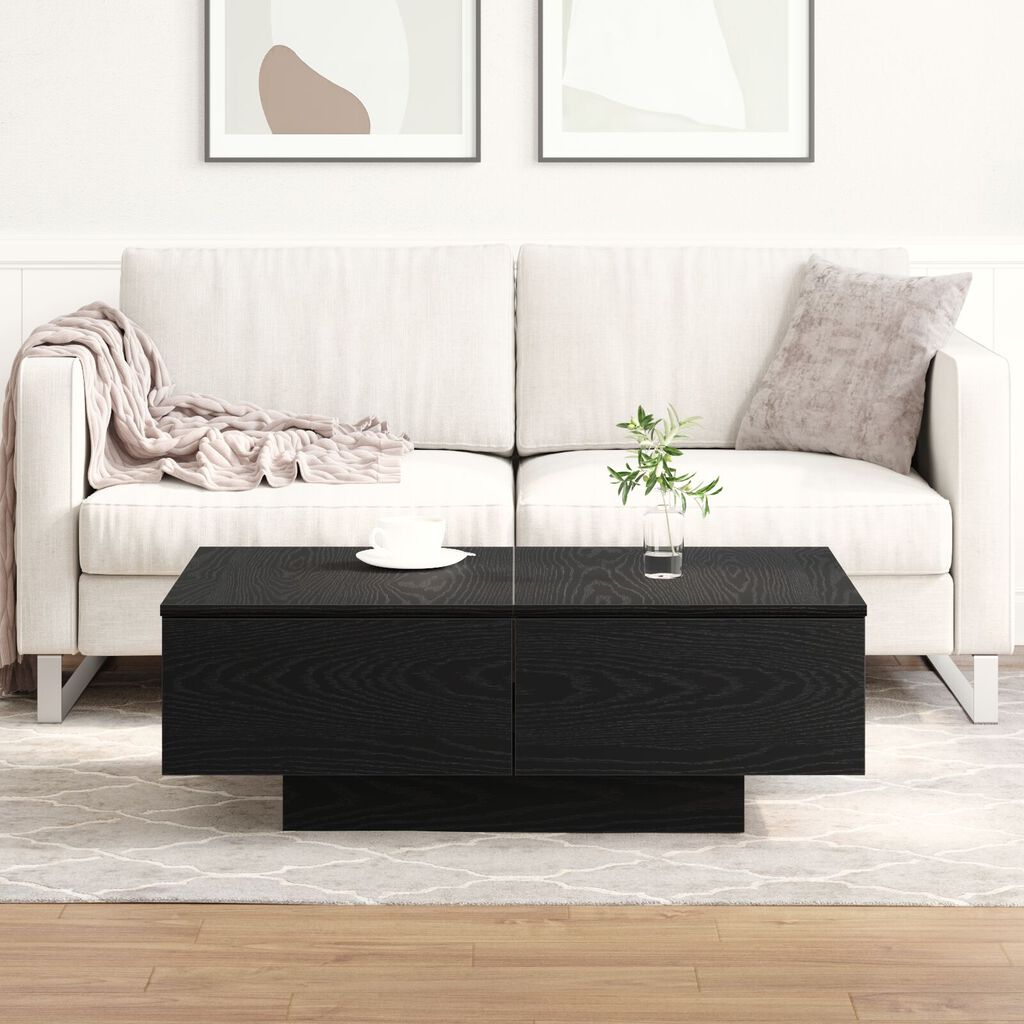vidaXL Τραπεζάκι σαλονιού Μαύρος Δρυς 90x60x31 εκ. Επεξεργασμένο ξύλο
