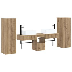 vidaXL &Sigma;&epsilon;&tau; &Epsilon;&pi;ί&pi;&lambda;&omega;&nu; &Mu;&pi;ά&nu;&iota;&omicron;&upsilon; 5 &tau;&mu;&chi;. Artisan &Delta;&rho;&upsilon;&sigmaf; 33 x 34,5 x 100 &epsilon;&kappa;
