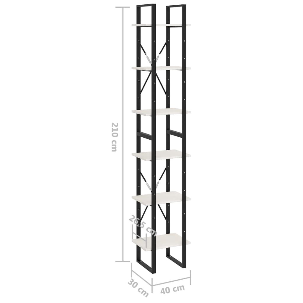 vidaXL Ψηλό Ντουλάπι Λευκό 40 x 30 x 210 εκ. από Μασίφ Ξύλο Πεύκου