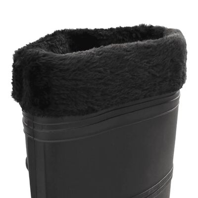 vidaXL Γαλότσες με Αφαιρούμενες Κάλτσες Μαύρες Μέγεθος 38 από PVC