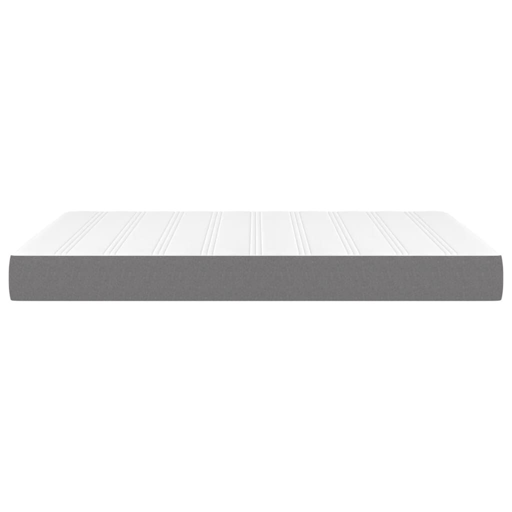 vidaXL Στρώμα με Pocket Springs Σκούρο Γκρι 140x200x20 εκ. Υφασμάτινο