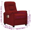 vidaXL Πολυθρόνα Μασάζ Ηλεκτρική Μπορντό από Συνθετικό Δέρμα