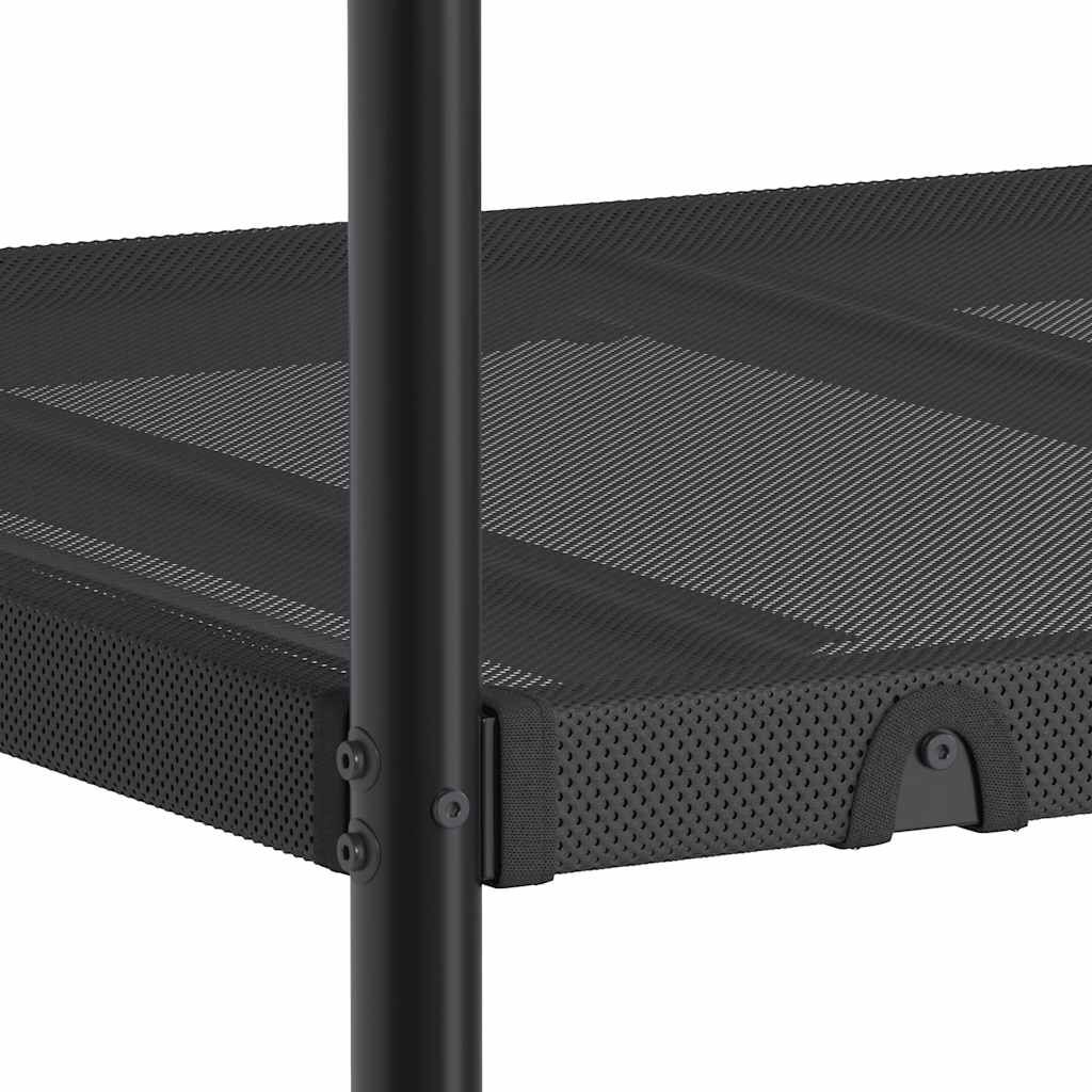 vidaXL Κουκέτα χωρίς στρώμα Μαύρο 90x190 cm Ατσάλι