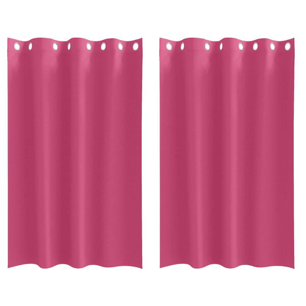 vidaXL Κουρτίνες 2 pcs Φωτεινό Ροζ 175 x 140 εκ. Πολυεστέρας