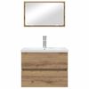 vidaXL Σετ Επίπλων Μπάνιου 3 pcs Μαύρη δρυς 60 x 38.5 x 45 cm