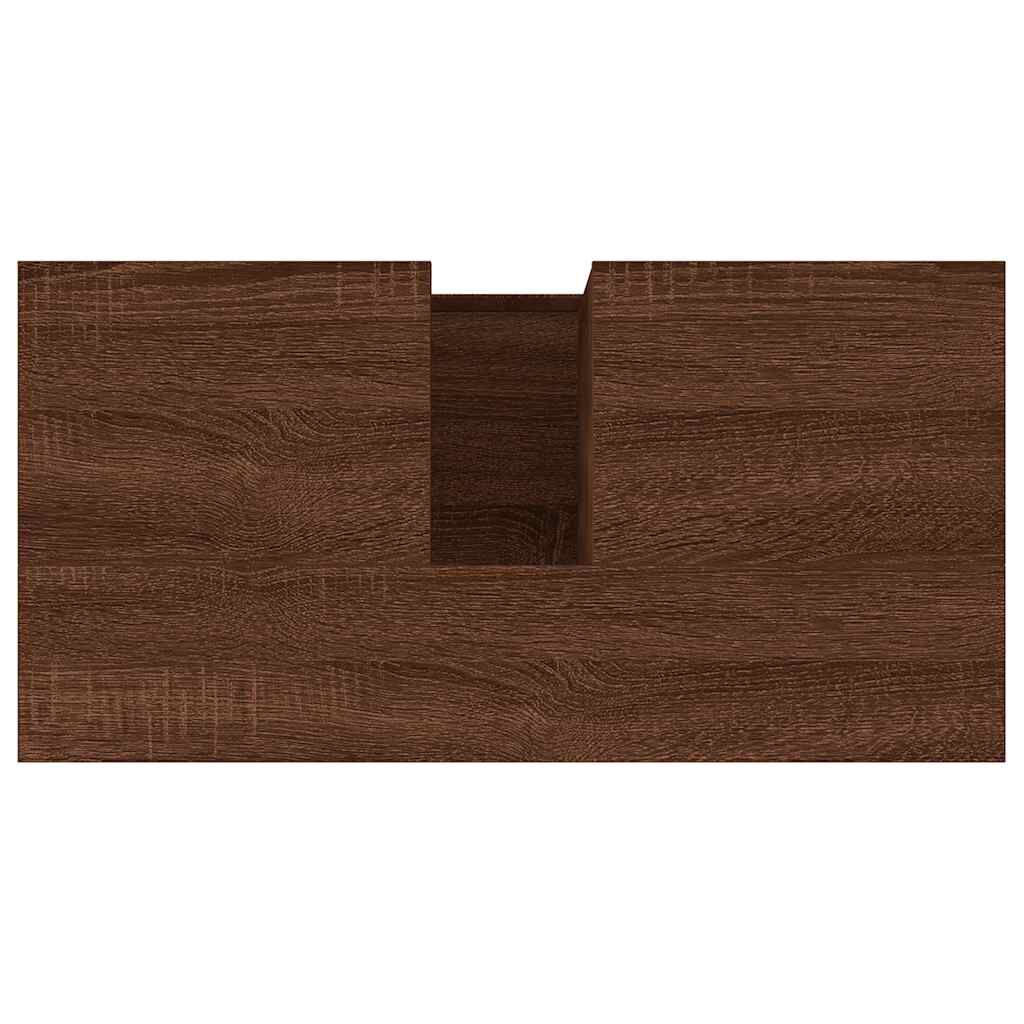 vidaXL Ντουλάπι Μπάνιου Καφέ Δρυς 65x33x60 εκ. Επεξεργασμένο Ξύλο