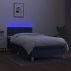 vidaXL &Kappa;&rho;&epsilon;&beta;ά&tau;&iota; Boxspring &mu;&epsilon; &Sigma;&tau;&rho;ώ&mu;&alpha; & LED &Mu;&pi;&lambda;&epsilon; 90x200 &epsilon;&kappa;. &Upsilon;&phi;&alpha;&sigma;&mu;ά&tau;&iota;&nu;&omicron;