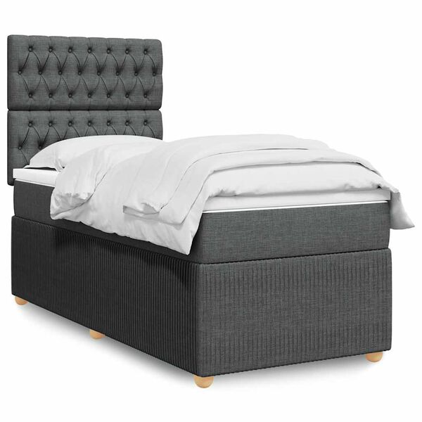 vidaXL &Kappa;&rho;&epsilon;&beta;ά&tau;&iota; Boxspring &mu;&epsilon; &Sigma;&tau;&rho;ώ&mu;&alpha; &Sigma;&kappa;&omicron;ύ&rho;&omicron; &Gamma;&kappa;&rho;&iota; 100x200 &epsilon;&kappa;. &Upsilon;&phi;&alpha;&sigma;&mu;ά&tau;&iota;&nu;&omicron;