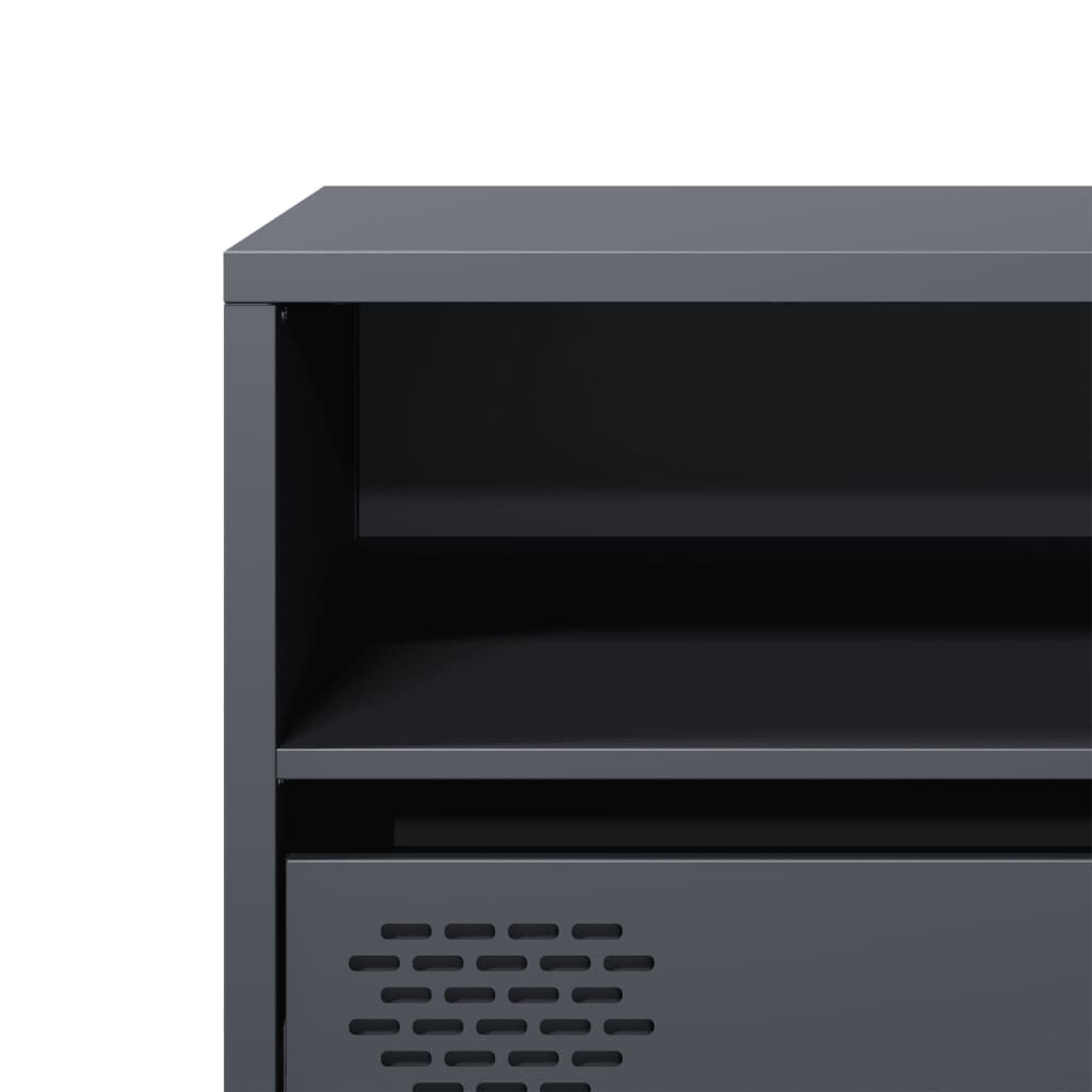 vidaXL Έπιπλο Τηλεόρασης Ανθρακί 135x39x43,5 εκ. Ατσάλι Ψυχρής Έλασης