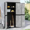 vidaXL Ντουλάπι Αποθ. Εξ. Χώρου Γκρι/Μαύρο 97x37x165εκ. Πολυπροπυλένιο