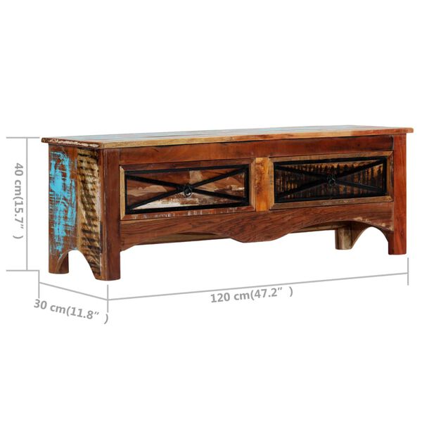 vidaXL Έπιπλο Τηλεόρασης 120 x 30 x 40 εκ. από Μασίφ Ανακυκλωμένο Ξύλο