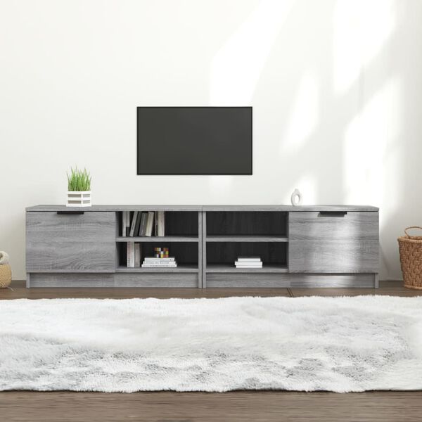 vidaXL Έπιπλα Τηλεόρασης 2 τεμ. Γκρι Sonoma 80x35x36,5 εκ. Επεξ. Ξύλο