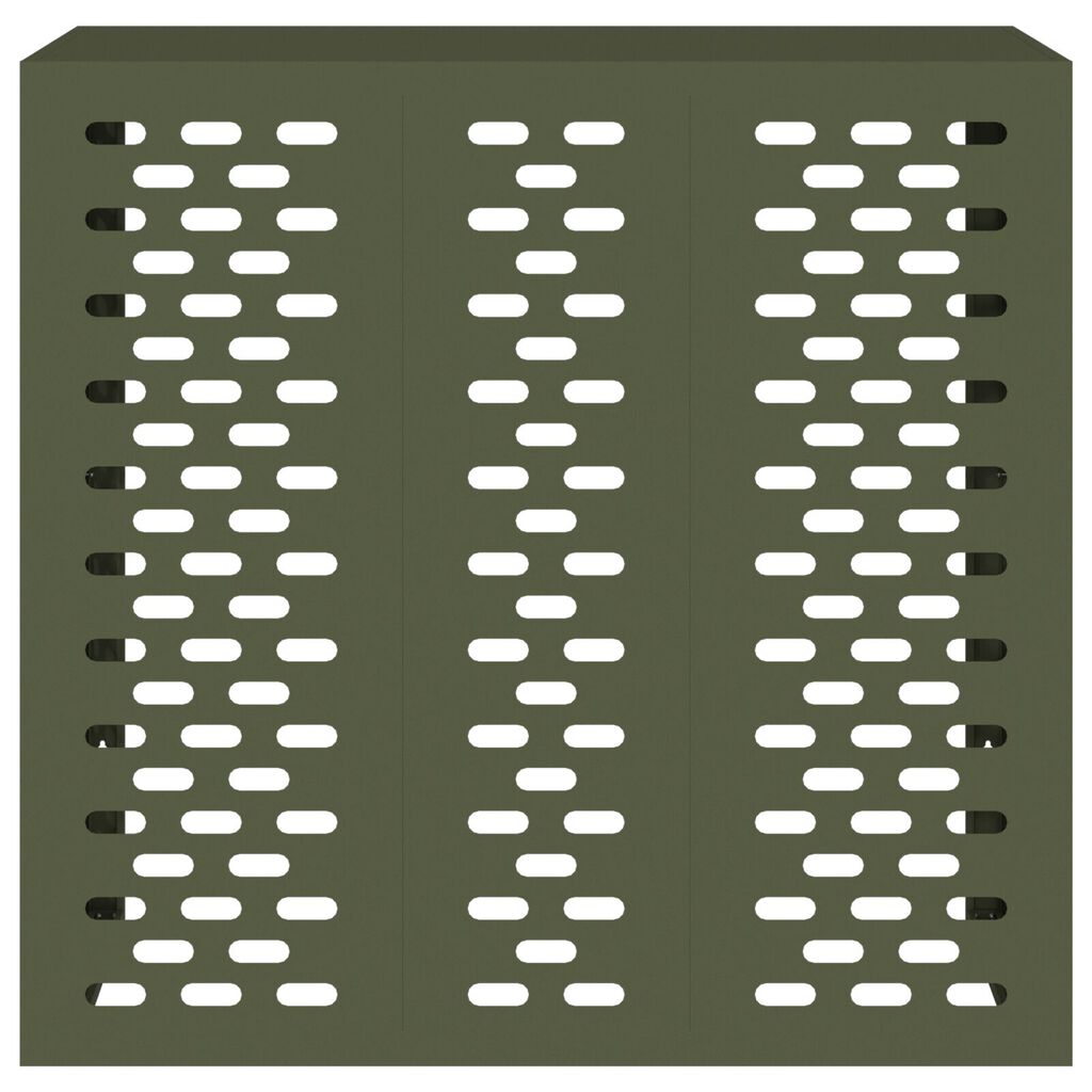 vidaXL Κάλυμμα Κλιματιστικού - Ελιά, 110x50x105 εκ, Ατσάλι