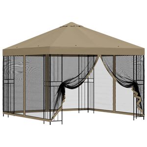vidaXL &Kappa;ή&pi;&omicron;&sigmaf; &Gamma;&kappa;&alpha;&zeta;ebo &mu;&epsilon; &Pi;&lambda;&epsilon;&upsilon;&rho;&iota;&kappa;ά &Tau;&omicron;ί&chi;&omicron;&upsilon;&sigmaf; 3 x 3 m &Mu;&pi;&epsilon;&zeta;