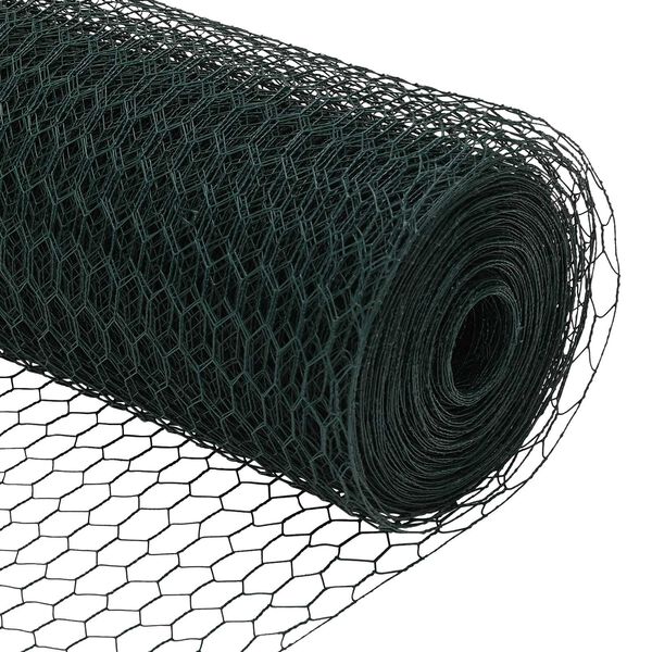 vidaXL Σέτ Περίφραξης Σετ 2 Πράσινο Ατσάλι, PVC 25 x 1.2 μ Ανθεκτικό