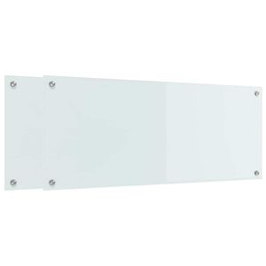 vidaXL Πίσω Πάνελ Κουζίνας Λευκό 100 x 40 cm σκληρυμένο γυαλί