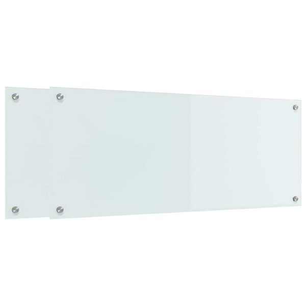 vidaXL Πίσω Πάνελ Κουζίνας Λευκό 100 x 40 cm σκληρυμένο γυαλί