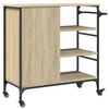 vidaXL Τρόλεϊ Κουζίνας Sonoma Δρυς 87,5x38,5x84,5 εκ. Επεξ. Ξύλο